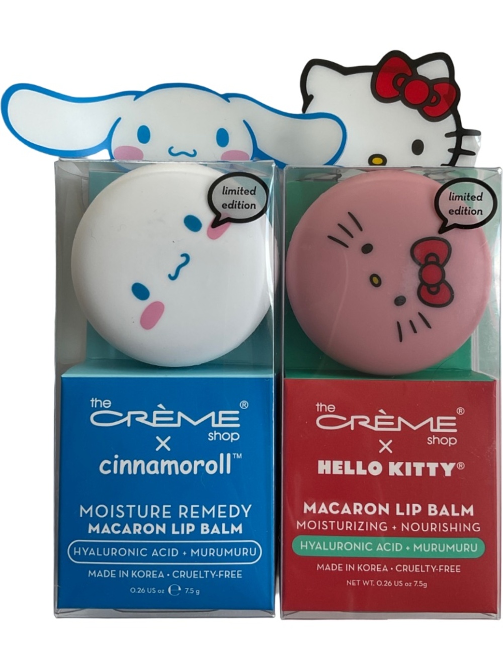 The Creme Shop Hello Kitty Macaron Lip Balm Set NEW